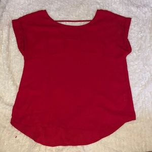 Red short sleeve dress shirt. Size medium.